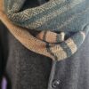 Ručno tkani šal Zeleni ahat u keper tehnici od alpake i kašmira